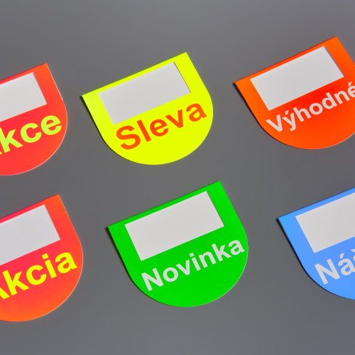 Zvýrazňovače cien pre regálové lišty