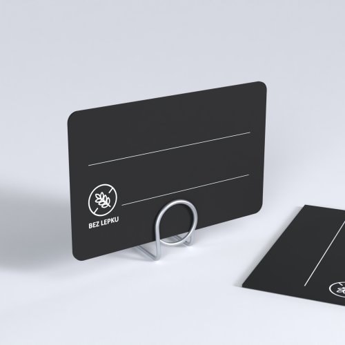 Čierne cenovky PS s potlačou